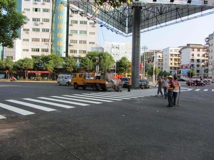 信陽城市道路劃線